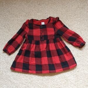 GAP Red and Black A-Line Dress